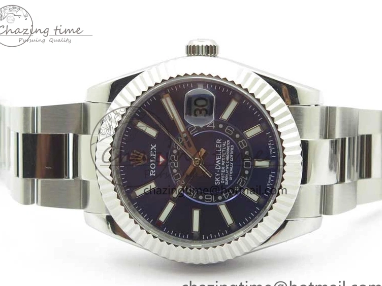 SS SS to Blue 9001 AIF on Bracelet A23J 326934 Sky-Dweller Dial 0201